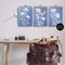 Stupell Industries Varied Cerulean Botanicals 3pc Canvas Wall Art Set Design by Petal Prints Design